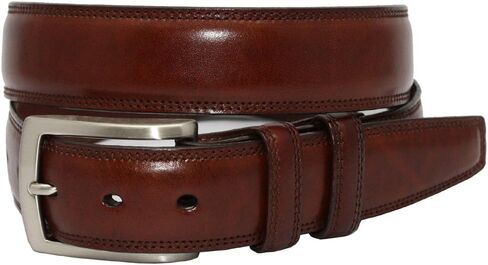Torino Leather 35mm Burnished Kipskin Belt - Chili 36 in Saudi Arabia