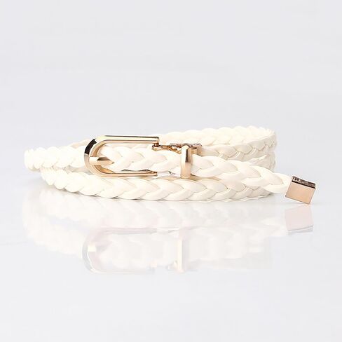 Women's Braided Skinny PU Leather Woven Belt for Summer Dresses Beach Vacation in Kuwait