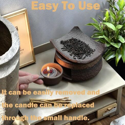 Incense Burner Kit, Zen Burner, Zen Ceramic Incense Holder with Wooden Tongs, Ceramic Aromatherapy Burner, Aromatherapy Stove for Bedtime Calm, Meditation, Home and Office in Saudi Arabia