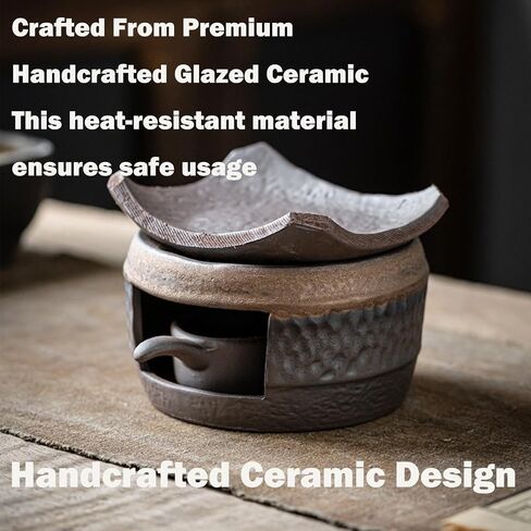 Incense Burner Kit, Zen Burner, Zen Ceramic Incense Holder with Wooden Tongs, Ceramic Aromatherapy Burner, Aromatherapy Stove for Bedtime Calm, Meditation, Home and Office in Saudi Arabia