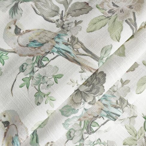 Everyday Celebration Elegant Floral Bird Relaxed Roman Shades, Light Filtering Blinds, Cordless Lift, Pull Down Window Treatment for Home, 34" W x 64" H Blossombird in Saudi Arabia