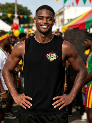 ELDPS Juneteenth Tank Top for Men: Celebrate 1865 Juneteenth Shirts African American Freedom Tops June 19th Tees in Saudi Arabia
