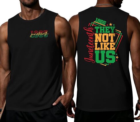 ELDPS Juneteenth Tank Top for Men: Celebrate 1865 Juneteenth Shirts African American Freedom Tops June 19th Tees in Saudi Arabia