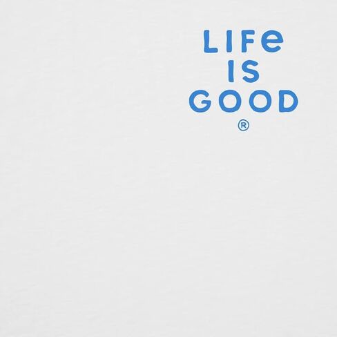 Life is Good. Men's Sail Into the Sunset Short Sleeve Slub Slim Fit Tee, Cloud White in Kuwait