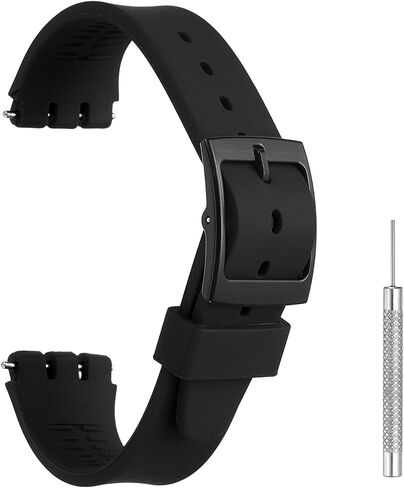 HARFINGTON Silicone Watch Band Quick Release Soft Watch Strap Replacement with Plastic Buckle and Spring Bar in Kuwait