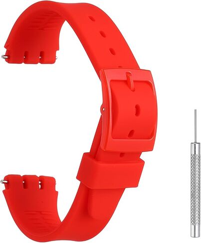 HARFINGTON Silicone Watch Band Quick Release Soft Watch Strap Replacement with Plastic Buckle and Spring Bar in Kuwait