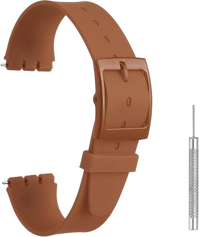 HARFINGTON Silicone Watch Band Quick Release Soft Watch Strap Replacement with Plastic Buckle and Spring Bar in Kuwait