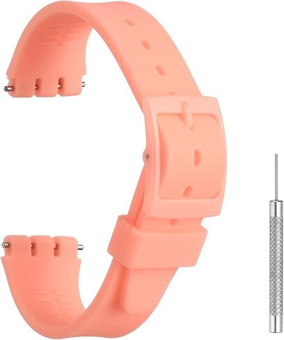 HARFINGTON Silicone Watch Band Quick Release Soft Watch Strap Replacement with Plastic Buckle and Spring Bar in Kuwait