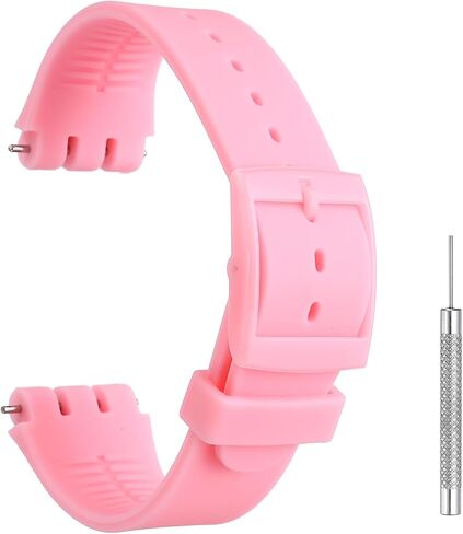 HARFINGTON Silicone Watch Band Quick Release Soft Watch Strap Replacement with Plastic Buckle and Spring Bar in Kuwait