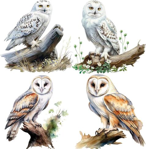4 Pack Owl Tree Branch Static Window Clings,Reusable Anti Collision Window Stickers to Stop Birds from Hitting Windows, Double Sided Vinyl Decals for Bird Strike Prevention in Saudi Arabia