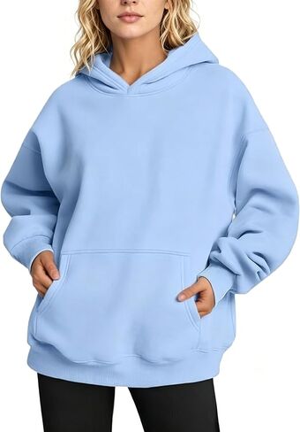 Hoodies for Women Oversized Trendy Fall Sweatshirt Pullover Fleece Long Sleeve Sweaters Winter Outfits Y2k Clothes in Saudi Arabia