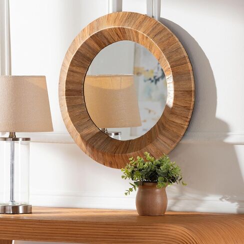 bali & pari Tarun Bohemian Grasscloth Accent Mirror in Saudi Arabia