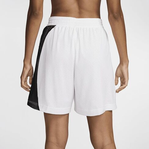 Nike Essential Women's Dri-FIT Mesh Basketball Shorts (White/Black/White, FQ4538-100) Size X-Large in Kuwait