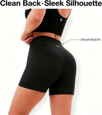 Crossover High Waisted Biker Shorts for Women, Non See Through Yoga Workout Athletic Shorts, Soft Stretchy Fabric in Saudi Arabia