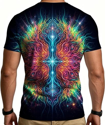 Men's Space Galaxy Graphic T-Shirt, Crew Neck Short Sleeve Summer Casual Tee in Kuwait