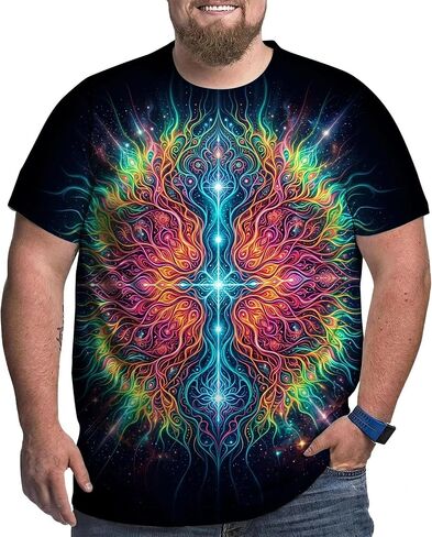 Men's Space Galaxy Graphic T-Shirt, Crew Neck Short Sleeve Summer Casual Tee in Kuwait