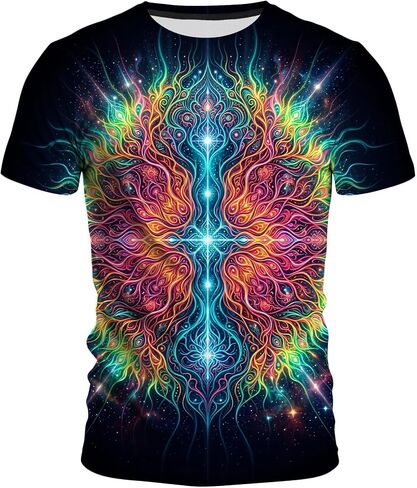 Men's Space Galaxy Graphic T-Shirt, Crew Neck Short Sleeve Summer Casual Tee in Kuwait