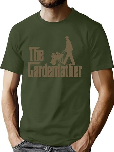 QAUN Mens Garden Shirt The Gardenfather T-Shirt Gardening Lover Gift Dad Gardener Tees Plant Tops in Kuwait