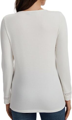 Long Sleeve Shirts for Women Business Casual Tunic Lace Top Dressy for Office Mesh Fall Fashion Clothes Mothers Day Gifts in Saudi Arabia