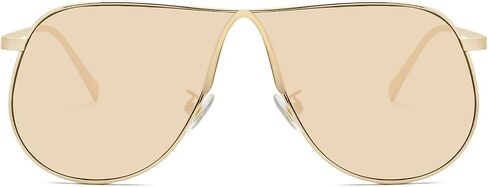 Haqptul Oversized Gold Aviator Sunglasses for Women 70s Metal Frame Large Square Retro Shield Pilot Big Female Shades in Kuwait