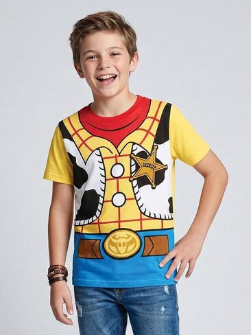 Toy Story Woody Sheriff or Buzz Lightyear T-Shirt for Boys & Girls Soft Lightweight Graphic Tee, Short Sleeve for Youth S-XL in Saudi Arabia