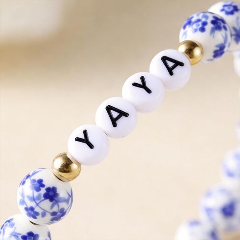 Yaya Gifts Grandma for Women Best Yayas ever Bead Birthday Jewelry Yaya Bracelet in Kuwait