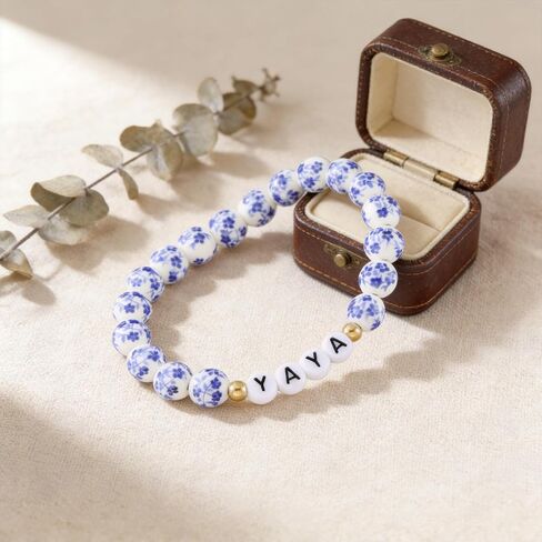 Yaya Gifts Grandma for Women Best Yayas ever Bead Birthday Jewelry Yaya Bracelet in Kuwait