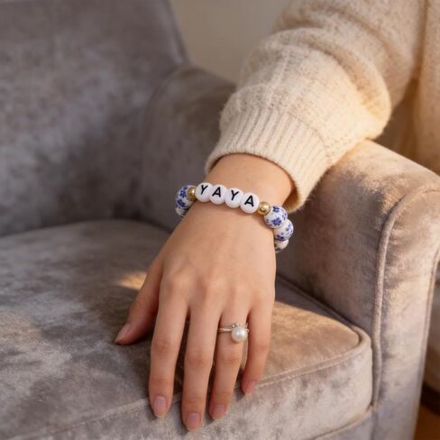 Yaya Gifts Grandma for Women Best Yayas ever Bead Birthday Jewelry Yaya Bracelet in Kuwait