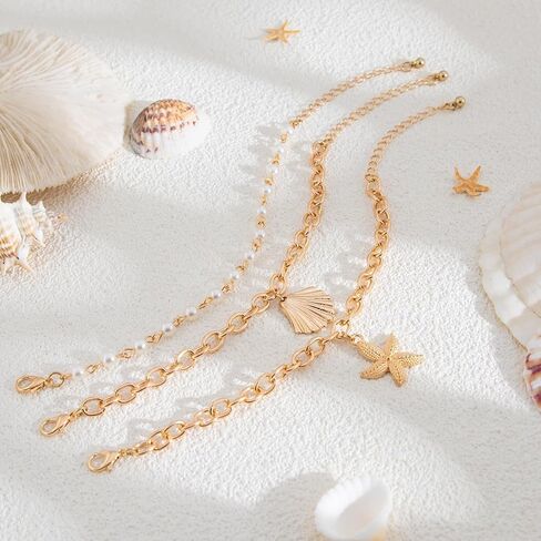 Bracelet Set for Women Summer Bracelets Beach Jewelry Bead Bracelet Ladies Fashion Jewelry Versatile Bracelet Gifts for Women in Kuwait