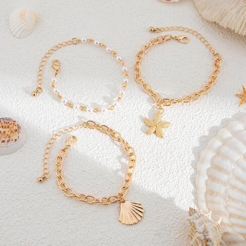 Bracelet Set for Women Summer Bracelets Beach Jewelry Bead Bracelet Ladies Fashion Jewelry Versatile Bracelet Gifts for Women in Kuwait
