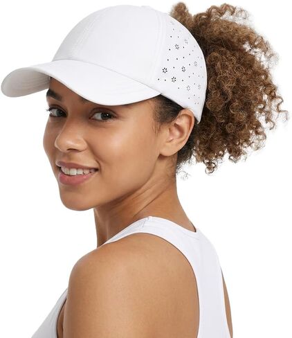 Women Backless Baseball Cap High Ponytail Curl Caps Adjustable High Messy Bun Ponycap for Running, Tennis, Golf in Kuwait