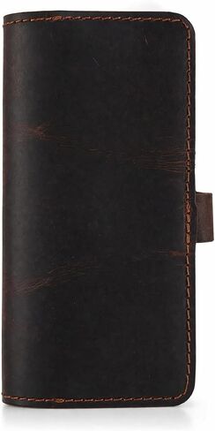 Leather Checkbook Cover for Men, Women, Full Grain & Distressed Leather Checkbook Holder Slim Bifold Organizer for Personal, Duplicate Checks with Pen Holder Travel Business Use in Saudi Arabia