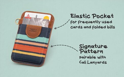 POCKT Slim Card Holder Wallet + Wrist and Neck Lanyard for Keys Bundle for Women | Cali in Saudi Arabia