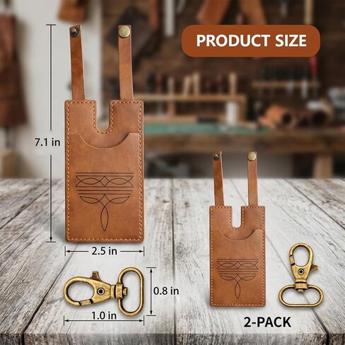 Boot Wallet for Women, 2 Pack Brown Western Style Leather Wallets, Antique Bronze Belt Clip, Compact Design for Secure Storage, Durable Construction with Classic Western Accents in Saudi Arabia