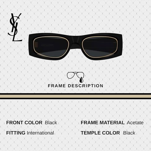 نظارة شمسية SAINT LAURENT SL M140 RIM على شكل عين القطة وشعار YSL Monogram مع مجموعة النظارات الفاخرة eSHADES in Kuwait