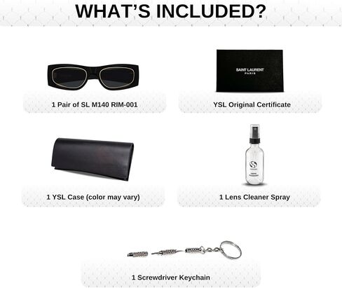نظارة شمسية SAINT LAURENT SL M140 RIM على شكل عين القطة وشعار YSL Monogram مع مجموعة النظارات الفاخرة eSHADES in Kuwait