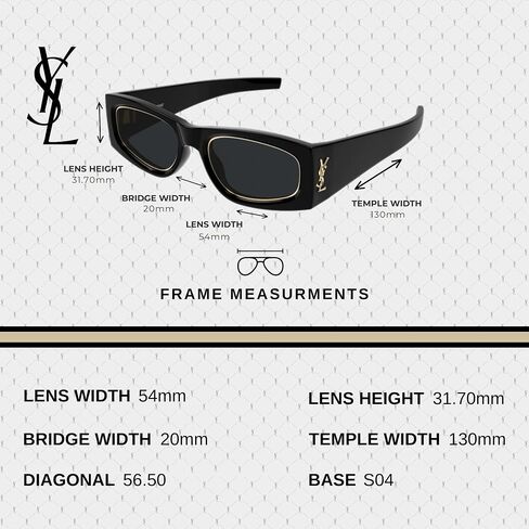 نظارة شمسية SAINT LAURENT SL M140 RIM على شكل عين القطة وشعار YSL Monogram مع مجموعة النظارات الفاخرة eSHADES in Kuwait