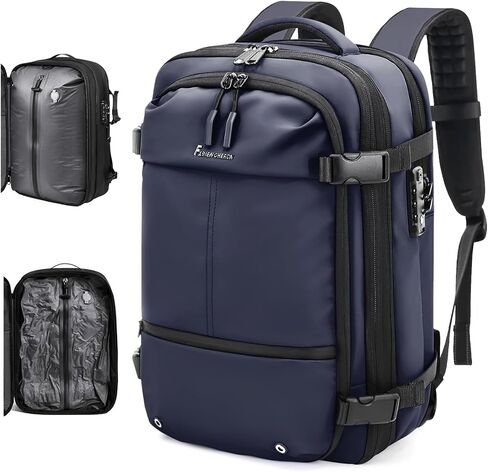 Travel Backpack with Vacuum System,60L Expandable Vacuum Backpack Travel with TSA Lock,17.3 inch Laptop Backpacks Vacpack Backpacks with Vacuum(Black,External Air Pump) in Saudi Arabia