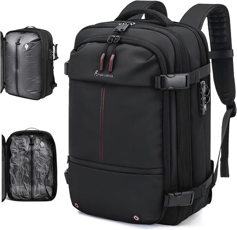 Travel Backpack with Vacuum System,60L Expandable Vacuum Backpack Travel with TSA Lock,17.3 inch Laptop Backpacks Vacpack Backpacks with Vacuum(Black,External Air Pump) in Saudi Arabia