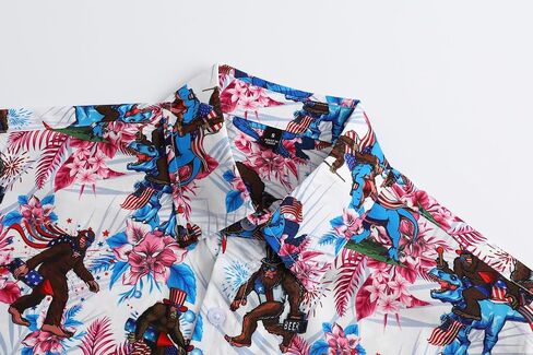 Men's Hawaiian Shirts Short Sleeve Casual Button Down Floral Summer Tropical Beach Hawaiian Shirts for Men in Kuwait