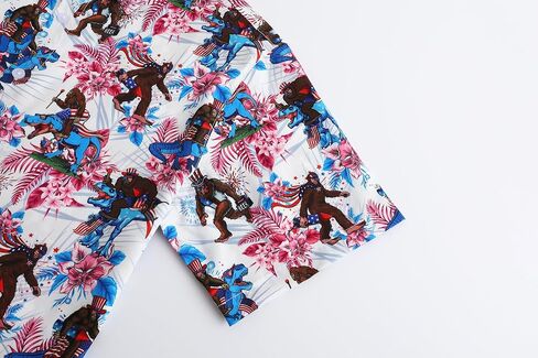 Men's Hawaiian Shirts Short Sleeve Casual Button Down Floral Summer Tropical Beach Hawaiian Shirts for Men in Kuwait