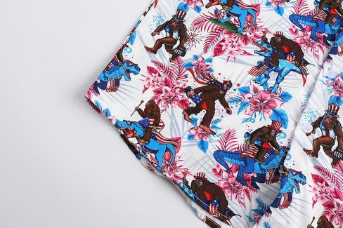 Men's Hawaiian Shirts Short Sleeve Casual Button Down Floral Summer Tropical Beach Hawaiian Shirts for Men in Kuwait