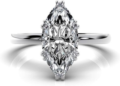 1-5 Ct Marquise Moissanite Engagement Ring 10k 14k 18k Rose Gold & 925 Sterling Silver Solitaire Engagement Ring Christmas gift for Women in Saudi Arabia