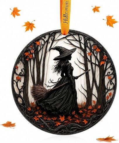 Halloween Witch Suncatcher Ornament, Halloween decortions, Feminine Power Decoration – Elegant Halloween Ornament – Gift for Strong, Seductive & Independent Women in Saudi Arabia