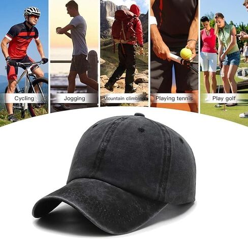 Daddy Hat - #1 Dad Hat Baseball Caps Adjustable Denim Outdoor Snapback for Husband Papa Black in Kuwait