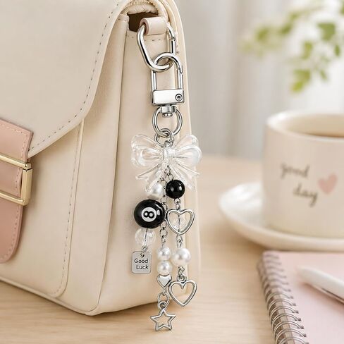 8 Ball Keychain, Bag Charms for Handbags, Key Chains Women Cute for Phone Charm, Purse Charms,Car Keychain in Kuwait