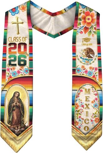 Mexican American Stole 2026, Cross Graduate Stole, Mexican Graduation Sash, Class of 2026 in Kuwait