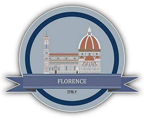 Florence Italy Travel Emblem Keychain Black Premium Leather Key Chain with Key Ring in Saudi Arabia