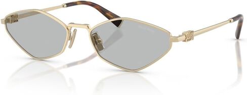 Small Geometric Sunglasses in Pale Gold by MIU MIU in Saudi Arabia