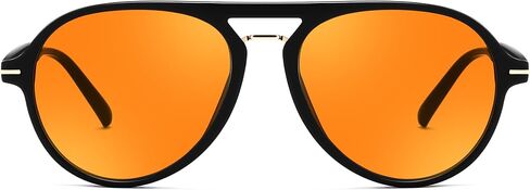 نظارات شمسية كلاسيكية من FEISEDY للنساء والرجال، طراز ريترو عصري من السبعينيات بجسر مزدوج Aviator Sunies B9183 in Kuwait